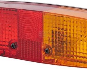 Lampa spate dreapta dreptunghiulara 12/24V rosu/portocaliu cu surub 158x51x64mm Hella  51.5