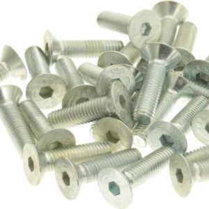 Surub cap inecat orificiu hexagonal DIN7991 M10x1,5x20mm filet 20mm otel zincat grupa 8.8 7991102088