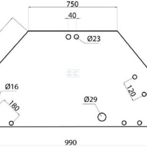 Geam spate superior 816810050010N