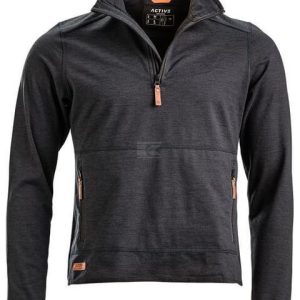 Bluza polar cu fermoar scurt carbune marime L KW5011001811054