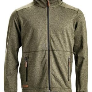 Bluza polar cu fermoar si gluga masliniu marime L 84.2 KW5011201802054