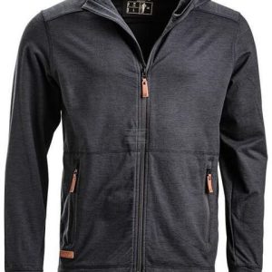 Bluza polar cu fermoar si gluga carbune marime L 84.3 KW5011201811054