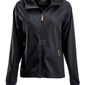 Bluza cardigan cu gluga M negru carbune femei