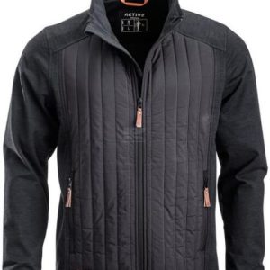 Jacheta polar hibrid negru carbune XL barbati