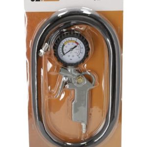 Pistol aer comprimat cu manometru pentru anvelope cu 2m furtun