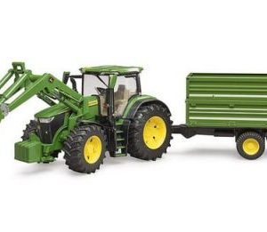 Tractor John Deere 7R 350 cu incarcator frontal si remorca