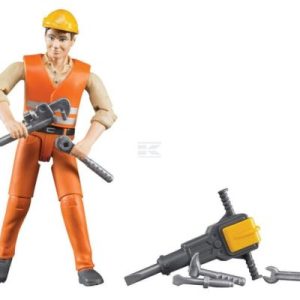 Figurina muncitor contructor cu accesorii