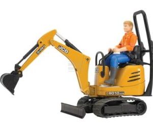 Excavator cu senile JCB 8010 CTS si muncitor
