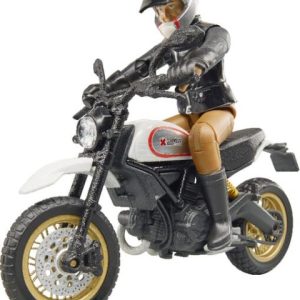 Motocicleta Ducati Desert Sled cu figurina motociclist