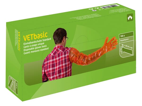 Manusi de unica folosinta VET basic 100buc portocaliu 15364KER — imaginea 2