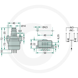 Comutator de contact  50.3 L 22715117000 — imaginea 2