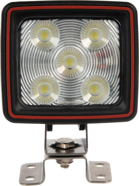 Lampa de lucru LED 60W 5600lm patrata 10/30V alba 108x80x97mm mufa Deutsch flood - fascicul larg 20 LED-uri Kramp LA10410R