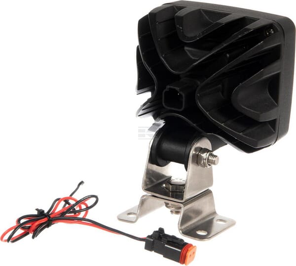 Lampa de lucru LED 60W 5600lm patrata 10/30V alba 108x80x97mm mufa Deutsch flood - fascicul larg 20 LED-uri Kramp LA10410R — imaginea 4
