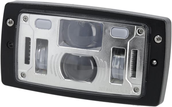 Far LED, 40/22W, dreptunghiular, 10-30V, 185x102x82, faza lunga/scurta, lumina de pozitie, conector H4 LA10425 — imaginea 3