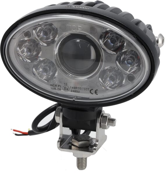 Far cu LED, 20/24W, oval, 10/30V, 166x98x98mm, faza lunga/usoara, cablu deschis cu 3 pini, montare pe suport LA10634