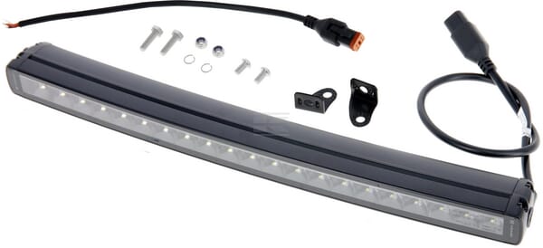 Lampa de lucru LED tip bara, 105W, 8820lm, dreptunghiulara, 12/24V, alb/portocaliu, 525.5x40x54.4mm mufa Deutsch, combo, curbat, 21 LED-uri, E-BOOST LA10824