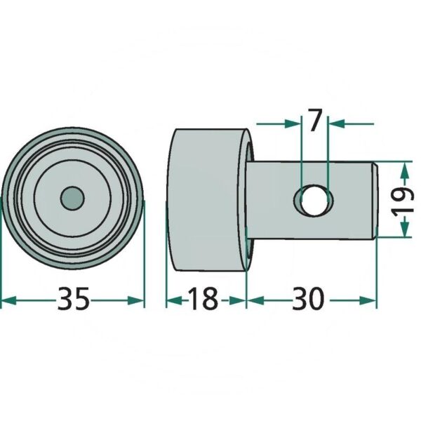 Rola de transport potrivita pentru Kuhn 24.3 C NWB01567 = 64757533300F — imaginea 2
