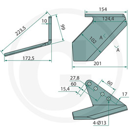 ARIPIOARE HORSCH DREAPTA 1803100018 — imaginea 3
