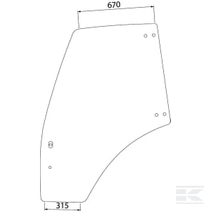 Geam usa stanga potrivit pentru Deutz-Fahr 04418951KR