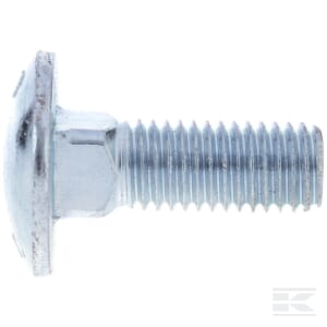 Surub cap bombat torbant gat patrat DIN603 M12x1,75x35mm filet 30mm otel zincat grupa 8.8 T 603123588