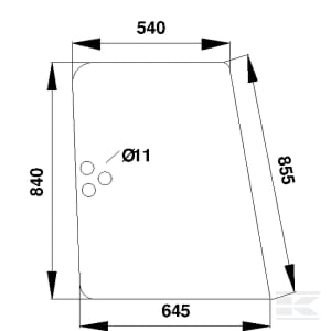 Geam lateral stanga/dreapta fumuriu D8504