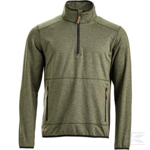 Bluza polar cu fermoar scurt, barbati, masliniu, marimea 3XL